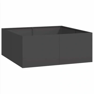 Afbeelding van Plantenbak 100x100x40 cm staal zwart