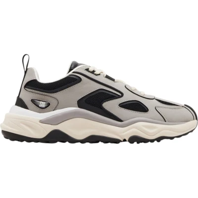 Afbeelding van Steve Madden Serpent Sneakers laag, Heren, Maat: 42, Grey Leer/ synthetisch