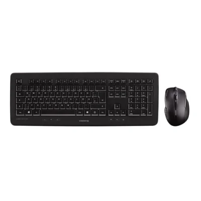 Image de CHERRY DW 5100 Ensemble clavier et souris sans fil 2.4 GHz Suisse commutateur : LPK noir