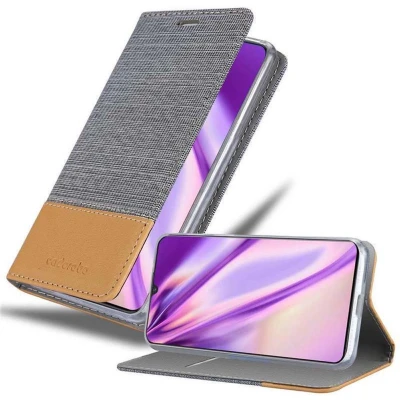 Afbeelding van Cadorabo Hoesje geschikt voor Vivo X21s in LICHTGRIJS BRUIN Beschermhoes met magnetische sluiting, standfunctie en kaartvakje Book Case Cover Etui