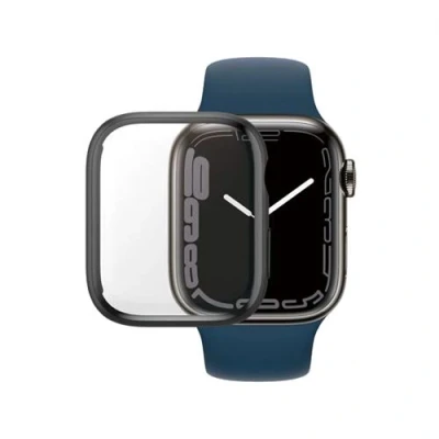 Image de Coque Apple Watch 7 45 mm: PanzerGlass Full Body Coque,Coque silicone Noir Silicones Et TPU (doux) Smart Covers