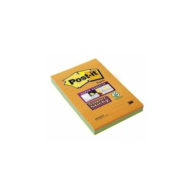 Image de Bloc super sticky grand format 45 feuillets 102 x 152 mm ligné 3