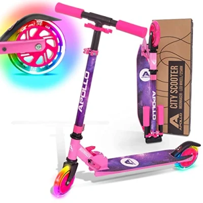 Afbeelding van Apollo Moonracer City Led step met vering, inklapbaar, verstelbaar, voor kinderen vanaf 4 jaar, ideaal als