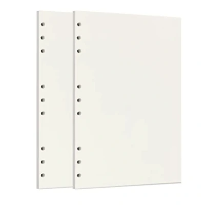 Afbeelding van Zelten 2 stuks B5 geperforeerde papiervullingen 90 vellen/180 blanco pagina&#039;s voor 9 gaats ordner, persoonlijke organizer, dagboek, notitieboek, navulbare planner