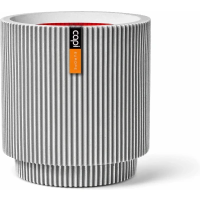 Afbeelding van Capi Europe Vaas cilinder Groove NL 41x43 Ivoor