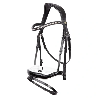 Image de BR Bolton hoofdstel zwart/wit maat:full