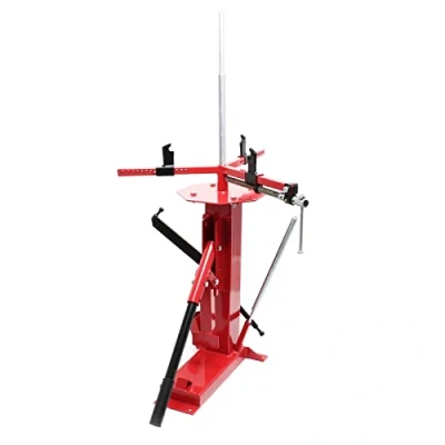 Afbeelding van Wiltec Handmatige universele bandenlichter, rood en zwart staal, auto/motorfiets/quad banden van 10 53 cm, assen 12 25 mm, montage/demontage, garage, werkplaats, auto, motorfiets