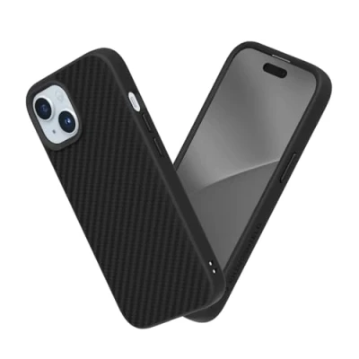 Afbeelding van RHINOSHIELD Hoesje compatibel met [iPhone 15 Plus] SolidSuit dunne hoes schokabsorberende technologie en premium matte afwerking carbon
