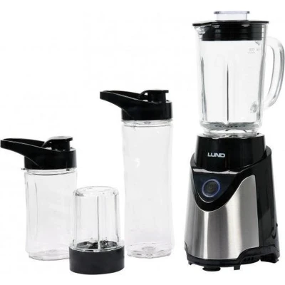 Afbeelding van LUND Smoothie blender 500W 240V 14x14x34,5cm (lengte x breedte hoogte) met 2 flessen