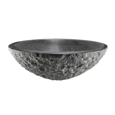 Afbeelding van Wiesbaden Raw waskom rond hamerslag 42x14 cm hardsteen gezoet