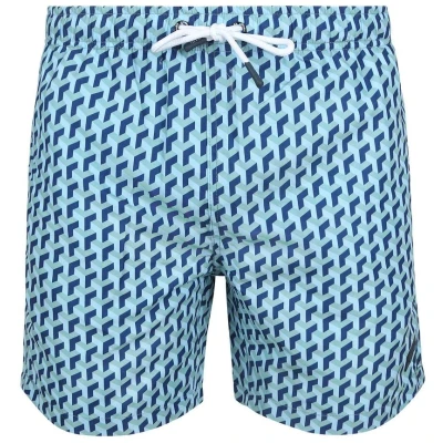 Afbeelding van Suitable Zwembroek Print Blauw Maat L Heren zwemshort Sneldrogend