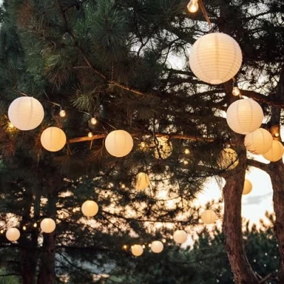Afbeelding van Hellum 524512 Led lampion voor buiten, met afstandsbediening, weerbestendige waterdicht theelichtje, 12 x 30 cm, wit, nylon lampenkap warm led, werkt op batterijen, lantaarn tuin, feest, bruiloft