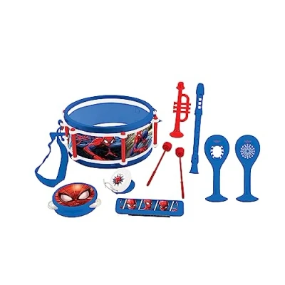 Image de Lexibook Set Musical Spider Man 7 Instruments Rangement Dans Le Tambour