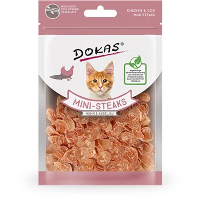 Afbeelding van Dokas Cat Mini Steaks 10 Stück Huhn + Fisch