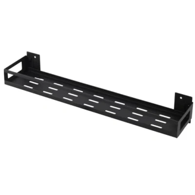 Afbeelding van BURI metalen wandplank, zwart, 60 x 12,5 cm, keukenrek, hangrek, rek