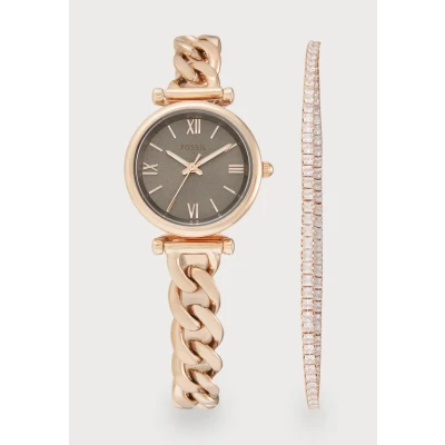 Afbeelding van Fossil dames Carlie horloge en armband set van 2 ES5378SET in de kleur Roségoud