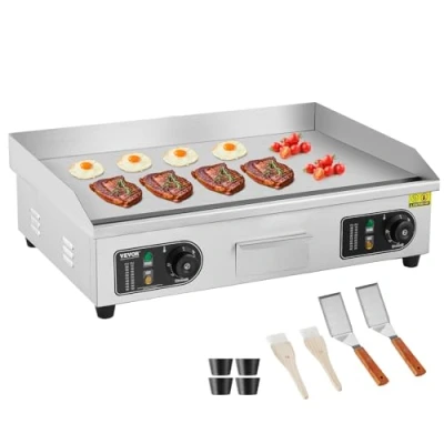 Image de VEVOR Plancha Électrique Commerciale 4kW Réglable 50 300 C Restaurant Barbecue