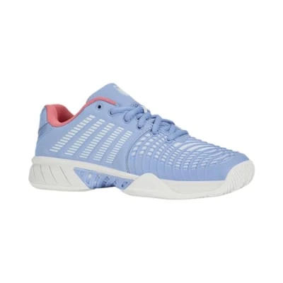 Afbeelding van K SWISS Express Light 3 Tennisschoenen voor alle ondergronden, Dames, Maat: 39.5, White/strawberry/ice Kunststof/ textiel