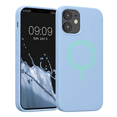 Afbeelding van kwmobile beschermhoes compatibel met Apple iPhone 12 Mini, zachte van TPU silicone, mat lichtblauw