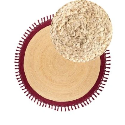 Afbeelding van MARTS Vloerkleed Beige/Rood 200 cm Jute