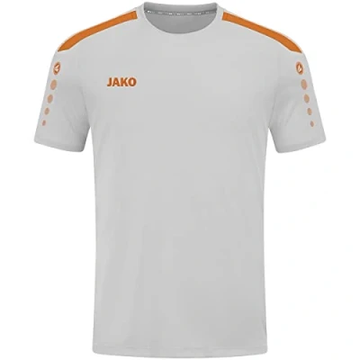 Afbeelding van JAKO Shirt Power KM Zachtgrijs/fluo oranje