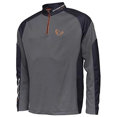 Afbeelding van Savage Gear Tournament Shirt 1/2 Zip Size XL Sedona Grey Vis trui