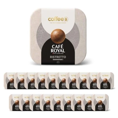Afbeelding van 180 Coffee Balls Ristretto hoogwaardige koffieballen 100% composteerbaar speciaal ontwikkeld voor het gebruik van CoffeB by Café Royal koffiezetapparaat