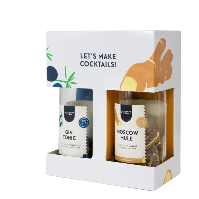 Afbeelding van Pineut ® Cocktail Giftpack Gin&amp;Tonic en Moscow Mule BIO Samen Genieten Geschenkset Kerstcadeautje