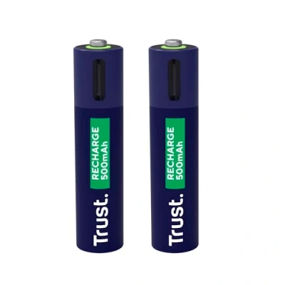 Image de Trust batterie USB C + 2 x AAA (rechargeables) 500 mAh bleu