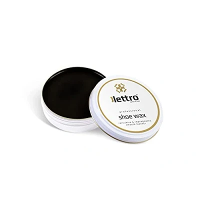 Afbeelding van Lettro Schoenenwas, 100 ml, professionele kwaliteit, meerdere kleuren, buitengewone glans, voor schoenen, tassen, jassen en meer, zwart