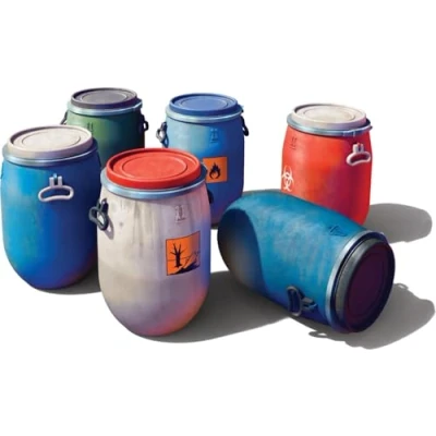 Afbeelding van 1:24 MiniArt 24004 Plastic Vaten/Drums 100 Liter 6 Vaten voor Diorama Modelbouwpakket