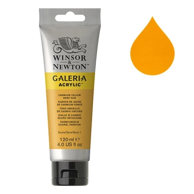 Image de Winsor &amp; Newton Galeria peinture acrylique (120 ml) 115 nuance de jaune cadmium foncé