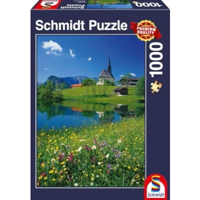 Afbeelding van Inzell, Einsiedlhof und Kirche St. Nikolaus: Puzzel Standaard 1.000 stukjes