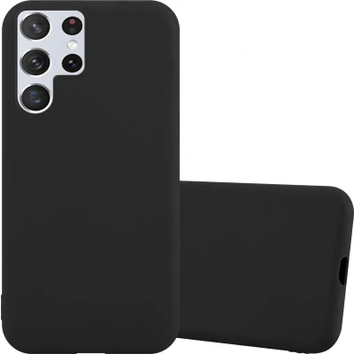 Afbeelding van Cadorabo Hoesje geschikt voor Samsung Galaxy S22 ULTRA in CANDY ZWART Beschermhoes gemaakt van flexibel TPU silicone Case Cover