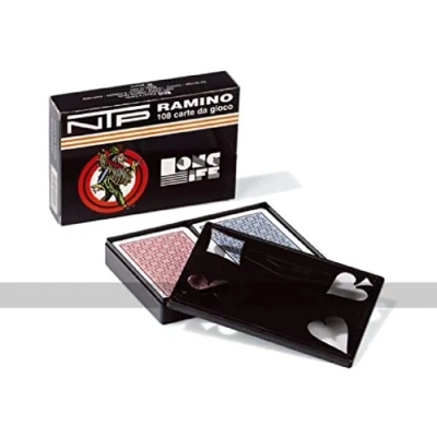 Afbeelding van Dal Negro Speelkaarten Ramino Karton Rood/blauw 2 delig