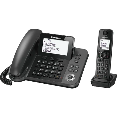 Afbeelding van Huistelefoon Panasonic KX TGF310 Wit Zwart Grijs