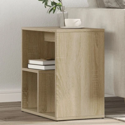 Afbeelding van Bijzettafels 2 st 50x30x50 cm bewerkt hout sonoma eikenkleurig