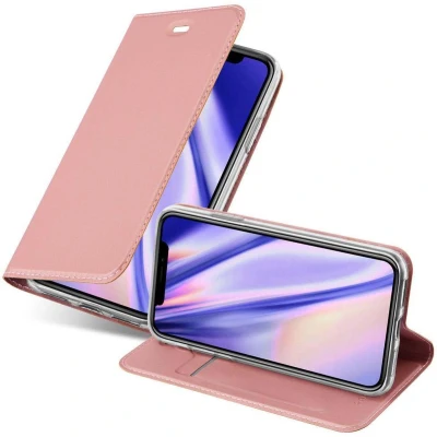 Afbeelding van Cadorabo Hoesje geschikt voor Apple iPhone XR in CLASSY ROSE GOUD Beschermhoes met magnetische sluiting, standfunctie en kaartvakje Book Case Cover Etui