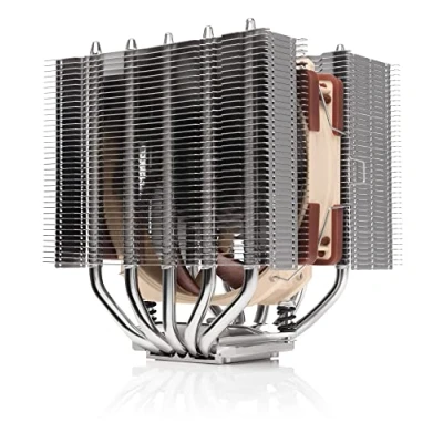 Image de Noctua NH D12L Refroidisseur de processeur (pour : LGA1700, LGA1150, LGA1151, LGA1155, LGA1156, LGA1200, LGA2011, LGA2066, AM4, AM5, LGA2011 3 (Square ILM), 0) base et caloducs en cuivre avec ailettes refroidissement aluminium 120 mm