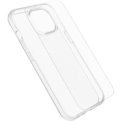 Afbeelding van Otterbox React Set (hoesje + beschermglas) Apple iPhone 15 Transparant Inductieve lading