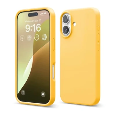 Afbeelding van elago Compatibel met iPhone hoesjes, hoogwaardige vloeibare siliconen hoes, volledige beschermhoes, schokbestendig, dunne telefoonhoes, microvezelvoering