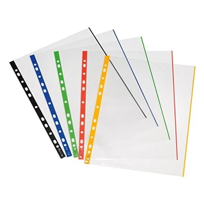 Image de herlitz pochettes perforées format A4, transparentes, bord