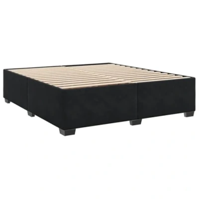 Image de vidaXL Cadre de lit sans matelas noir 180x200 cm velours347338