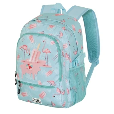 Afbeelding van Oh My Pop Rugzak Flamingo 3 Vakken Premium Quality Pluche Hanger Hoogte 44cm