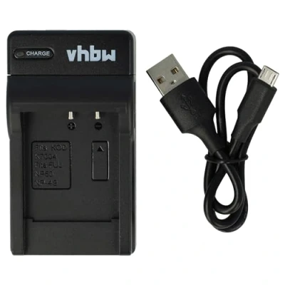 Afbeelding van vhbw USB oplader voor accu, compatibel met Fujifilm Finepix F200, F200EXR, F300 EXR, F500 accu digitale camera, DSLR, actioncam