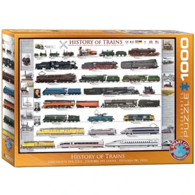 Afbeelding van Eurographics Puzzle Geschichte DER Eisenbahn 1000 Teile Puzzel voor kinderen, Maat: One Size, Multi coloured