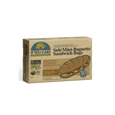 Afbeelding van If You Care Mini Baquette en Sandwich Bags FSC ongebleekt 30 st. 12x35x5.5cm