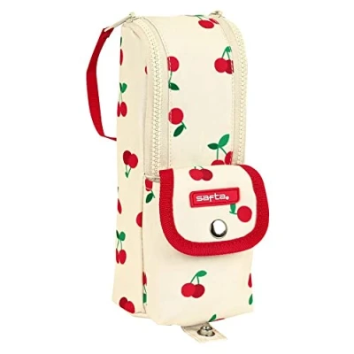 Afbeelding van Schoolpennenzak Safta Cherry Beige (6 x 21 6 cm)