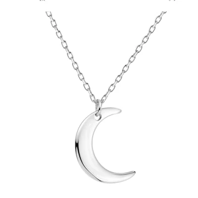 Afbeelding van SOFIA MILANI Damesketting van 925 zilver met maanhanger, Metaal, Geen edelsteen
