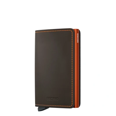 Afbeelding van Secrid Slimwallet Matte Truffle &amp; Orange Gratis graveren